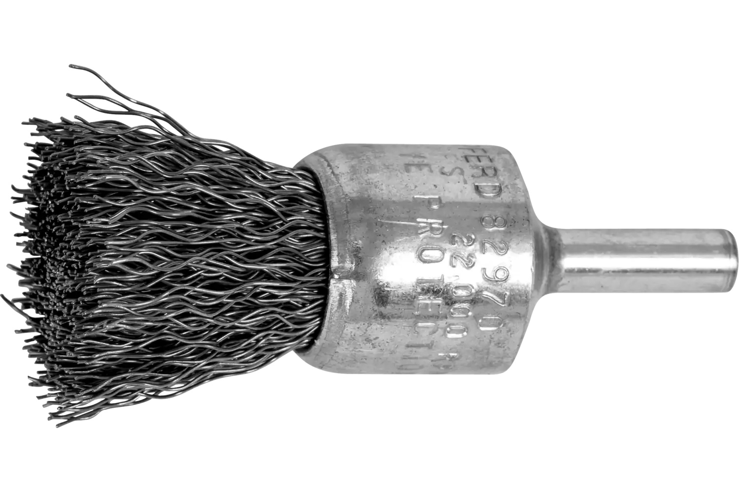 Picture of Pferd Crimped Wire End Brush 3/4" Dia. .014 Carbon Steel 1/4" Shank